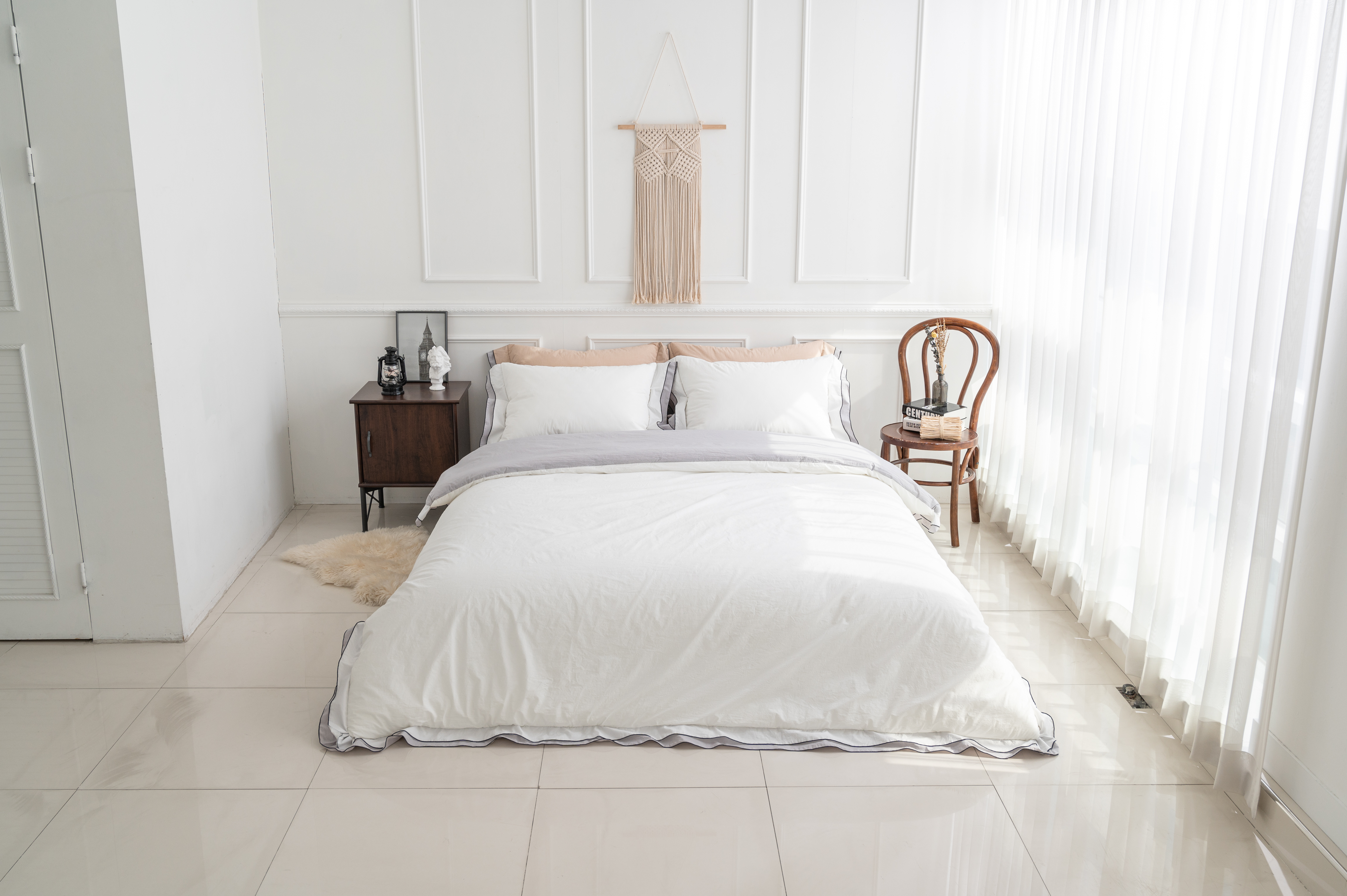 고밀도 면 투투 화이트